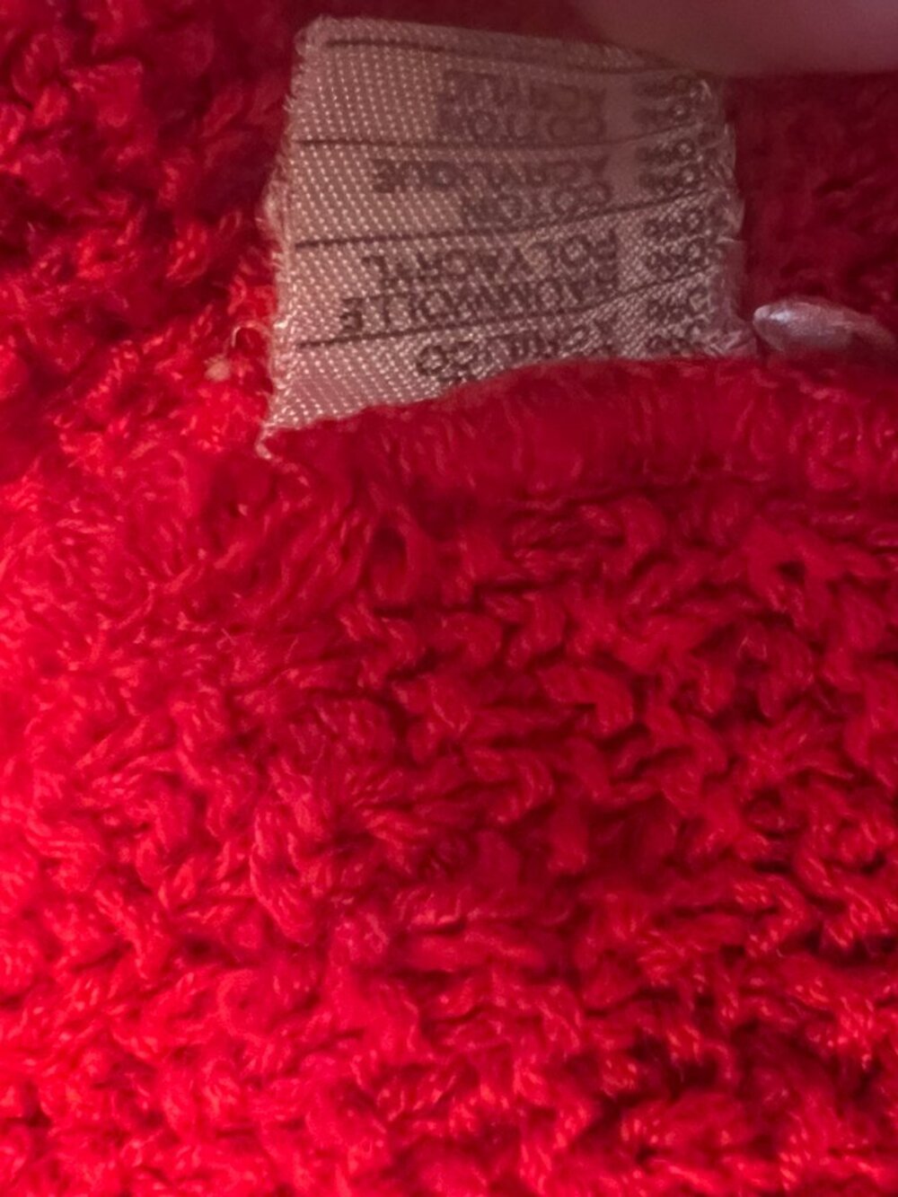 Vintage Italian Point Red Bouclé Tennis Cricket V-Neck Sweater - Picture 8 of 8